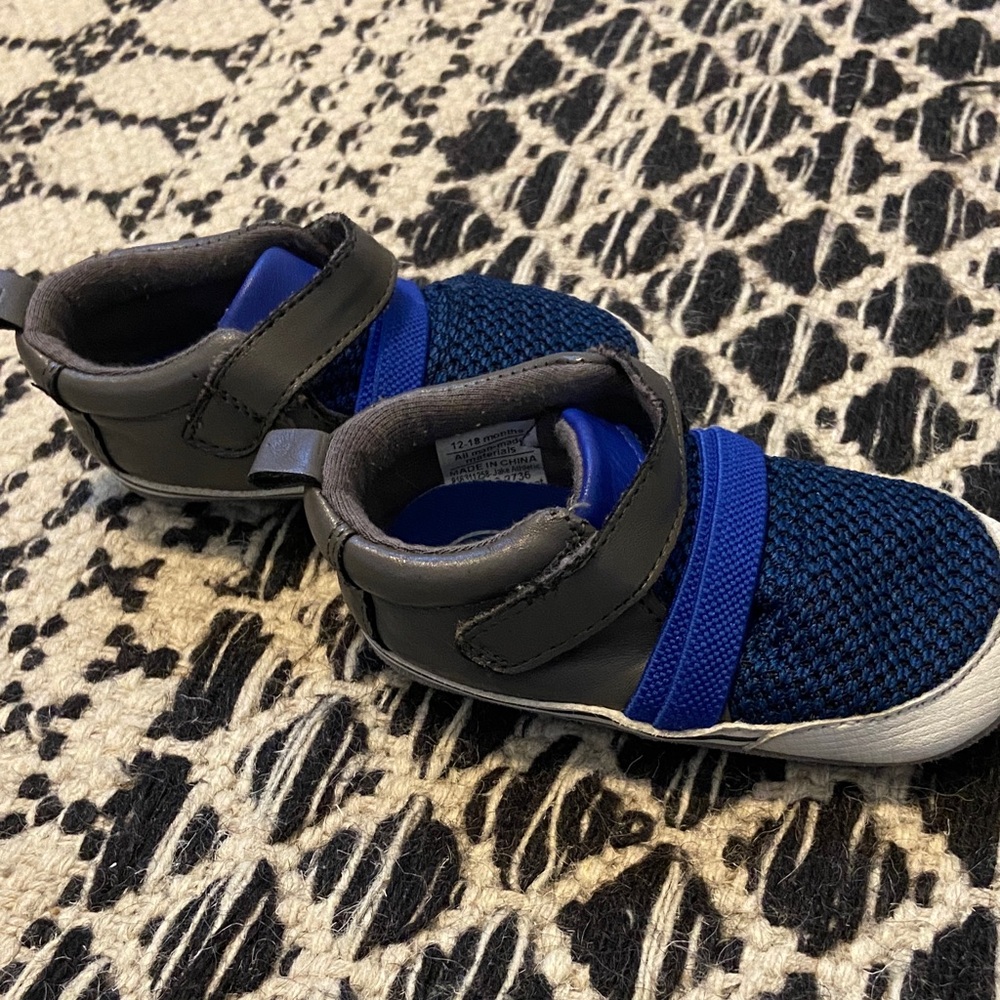 Kids Blue and Gray Sneakers - Picture 2 of 4